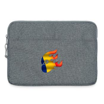 Rumänien Flagge - Rumänien - Ninja - Laptoptasche 15" - Grau meliert - Vorne