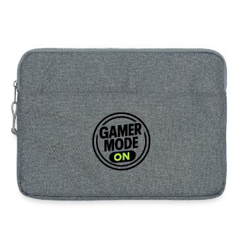 Gamer Mode ON – T-shirt gaming fluo - Sacoche pour ordinateur portable 15 pouces - gris chiné - Devant