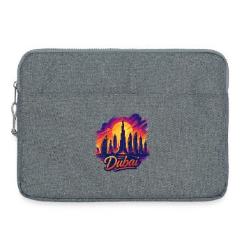 Dubaï Golfe Tiger City Émirats arabes unis Cadeau - Sacoche pour ordinateur portable 15 pouces - gris chiné - Devant