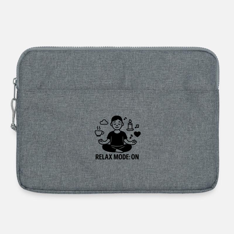 Entspannungsmeditation mit Chill-Design - Laptoptasche 15" - Grau meliert