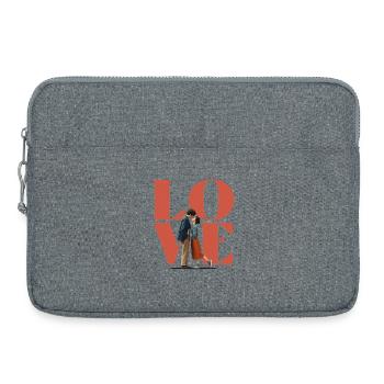 Love couple - Laptop bag 15" - heather grey - Front