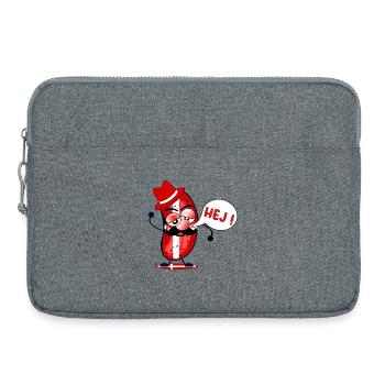 Skandinavische Begrüßung Hallo Dänemark Gurken - Laptoptasche 15" - Grau meliert - Vorne