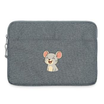 Lachende_Maus - Laptoptasche 15" - Grau meliert - Vorne