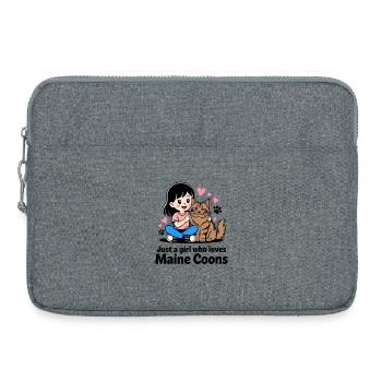 just a girl who loves maine coons - Laptoptasche 15" - Grau meliert - Vorne