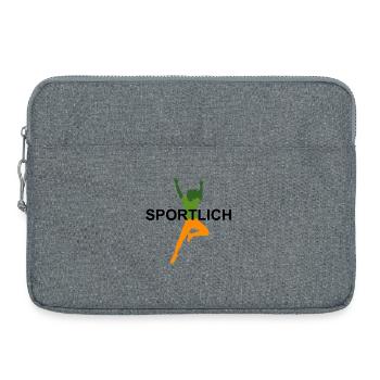 Lebendige sportliche Frau Illustration - Laptoptasche 15" - Grau meliert - Vorne