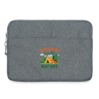 Adventure is in the nature - Sacoche pour ordinateur portable 15 pouces - gris chiné - Devant