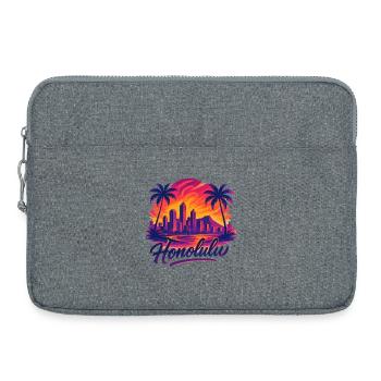 Honolulu Waikiki Capital Hawaii Aloha Gift - Laptop bag 15" - heather grey - Front