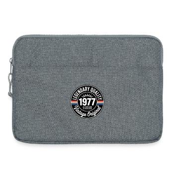 Millésime 1977 Logo de qualité - Sacoche pour ordinateur portable 15 pouces - gris chiné - Devant