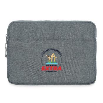Synchronschwimmen, wo man extra ist - Laptoptasche 15" - Grau meliert - Vorne