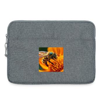 abeille - Sacoche pour ordinateur portable 15 pouces - gris chiné - Devant