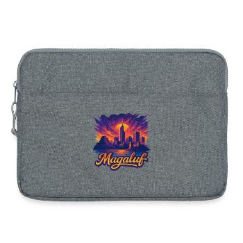 Magaluf Ort Mallorca Malle Urlaub Geschenk - Laptoptasche 15" - Grau meliert - Vorne
