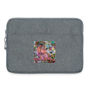 Histoire d’amour - Sacoche pour ordinateur portable 15 pouces - gris chiné - Devant