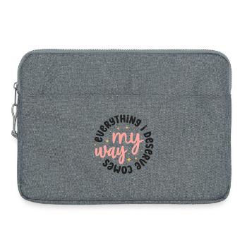 Citation inspirante Femme impulsive Personnalité - Sacoche pour ordinateur portable 15 pouces - gris chiné - Devant