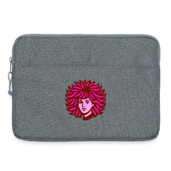 Grand Cheveux rose - Sacoche pour ordinateur portable 15 pouces - gris chiné - Devant
