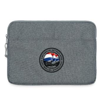 Conception artistique abstraite du drapeau néerlandais - Sacoche pour ordinateur portable 15 pouces - gris chiné - Devant