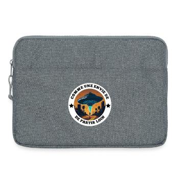Colleague Gift, Work Break and Burn Out - Laptop bag 15" - heather grey - Front