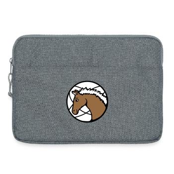 Pferd Süß Pony Fohlen Pferdemädchen Niedlich Comic - Laptoptasche 15" - Grau meliert - Vorne