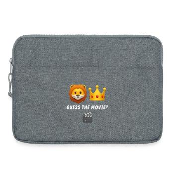 Löwen- und Kronen-Ratespiel - Laptoptasche 15" - Grau meliert - Vorne
