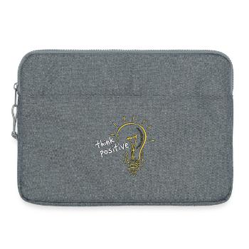 Penser positif - Sacoche pour ordinateur portable 15 pouces - gris chiné - Devant