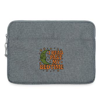 Nighttime Reading Bedtime Quote Design - Laptop bag 15" - heather grey - Front