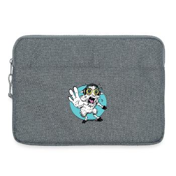 T-shirt de dessin animé de mouton choqué - Sacoche pour ordinateur portable 15 pouces - gris chiné - Devant