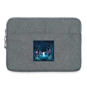 Mystischer Wald mit harmonischem Musikfluss - Laptoptasche 15" - Grau meliert - Vorne
