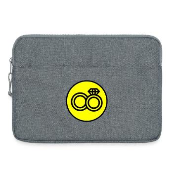 Alliances Icône de mariage - Sacoche pour ordinateur portable 15 pouces - gris chiné - Devant