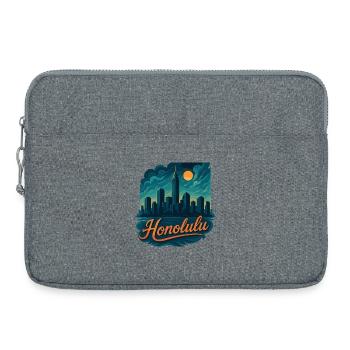 Honolulu Waikiki Capital Hawaii Aloha Gift - Laptop bag 15" - heather grey - Front
