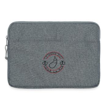 Design Humor à la Aubergine Animée - Sacoche pour ordinateur portable 15 pouces - gris chiné - Devant