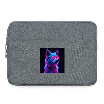 Chien rapide créatif aux couleurs néon - Sacoche pour ordinateur portable 15 pouces - gris chiné - Devant