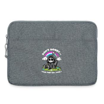 Don't worry - Laptop bag 15" - heather grey - Front