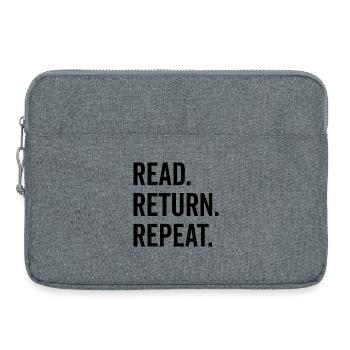 Read Return Repeat - Laptop bag 15" - heather grey - Front