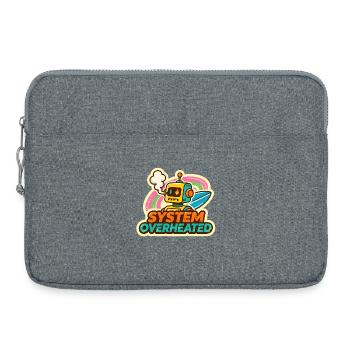 Retro Robot Surfkunst Design - Laptoptasche 15" - Grau meliert - Vorne
