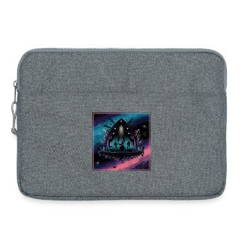 Scénographie de concert céleste - Sacoche pour ordinateur portable 15 pouces - gris chiné - Devant