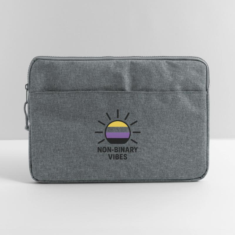 Non-Binary Vibes Sun Logo Laptop bag 15"