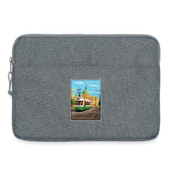Sofia Bulgaria Historic Tramway Elegant Cityscape - Laptop bag 15" - heather grey - Front