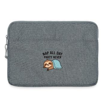 Sleepy Sloth Nap Ganztägiges Design - Laptoptasche 15" - Grau meliert - Vorne