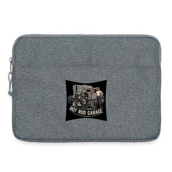 Motif d’atelier Hot Rod vintage - Sacoche pour ordinateur portable 15 pouces - gris chiné - Devant