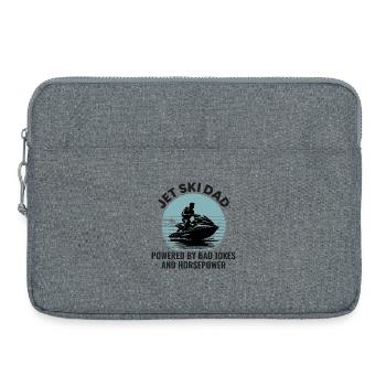 Funny Jet Ski Dad Horsepower - Laptop bag 15" - heather grey - Front