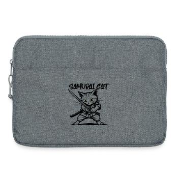 Samurai Katze - Laptoptasche 15" - Grau meliert - Vorne