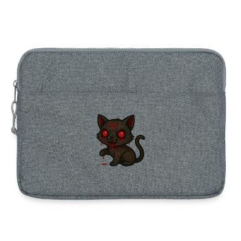 Chat Sombre Occulte - Sacoche pour ordinateur portable 15 pouces - gris chiné - Devant