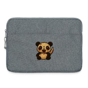 Bloody Darling Halloween Panda - Laptop bag 15" - heather grey - Front
