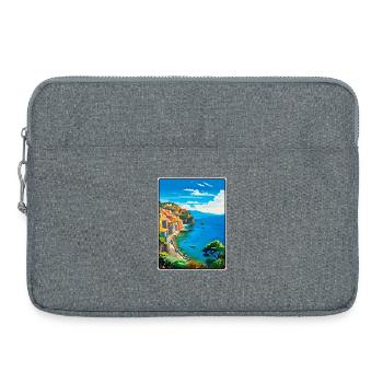 Sorrento, Italie, affiche de voyage vintage Cityscape WPA - Sacoche pour ordinateur portable 15 pouces - gris chiné - Devant