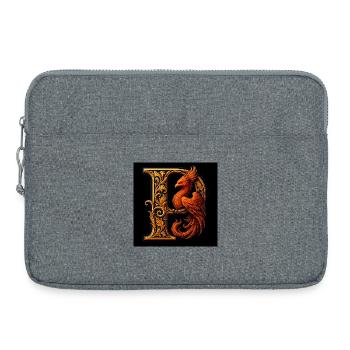 P – Magic Ornament with Phoenix - Laptop bag 15" - heather grey - Front