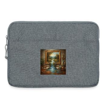 Naturwunderland mit fließendem Wasser - Laptoptasche 15" - Grau meliert - Vorne