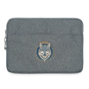 Mythologie du loup nordique - Sacoche pour ordinateur portable 15 pouces - gris chiné - Devant
