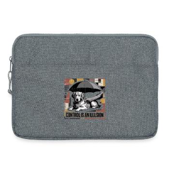 Control Is an Illusion Dog Art - Laptop bag 15" - heather grey - Front
