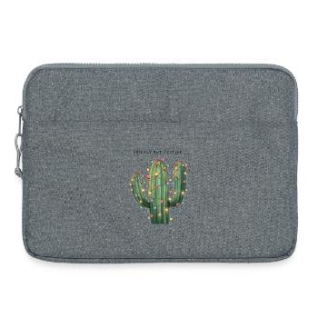 Großer Weihnachtskaktus – Prickly but Festive - Laptoptasche 15" - Grau meliert - Vorne