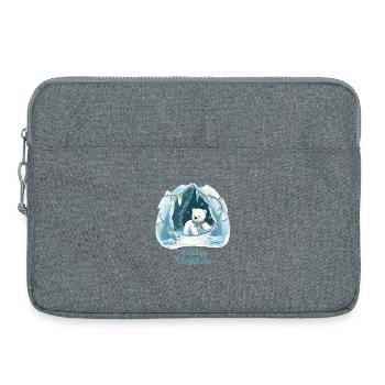 Süßer Weihnachts Eisbär – Holiday Adventure - Laptoptasche 15" - Grau meliert - Vorne