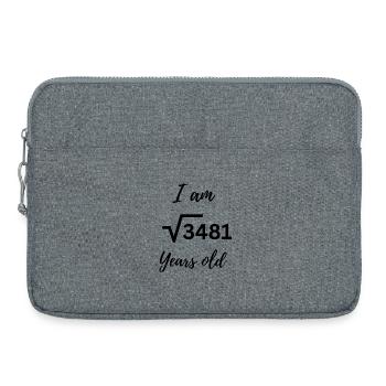 √3481 – 59 years old and not a bit boring - Laptop bag 15" - heather grey - Front